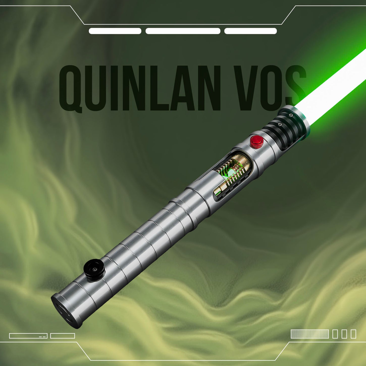 Quinlan Vos lightsaber with rotating Kyber crystal