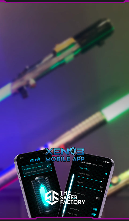 Download the Xeno Configurator app to control your lightsaber
